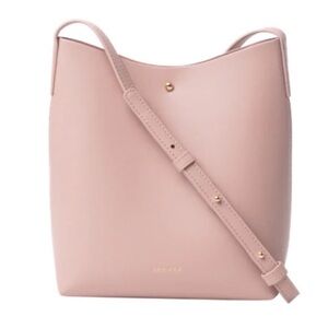 Anthropologie Samara Pink Peony Vegan Leather Shoulder Bag NWOT